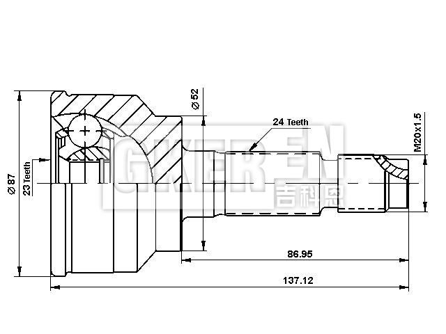 球笼修理包 CV Joint Kit:F004-25-500B