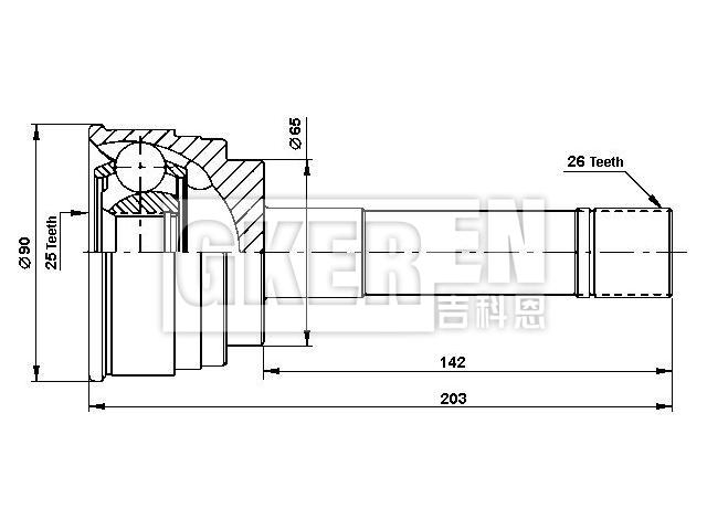 球笼修理包 CV Joint Kit:M070-22-510