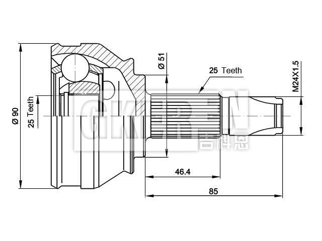 球笼修理包 CV Joint Kit:46307241