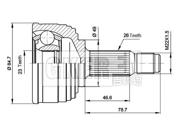 球笼修理包 CV Joint Kit:44305-SH9-000