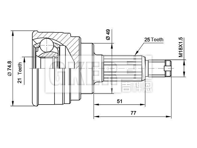 球笼修理包 CV Joint Kit:44101-60G20