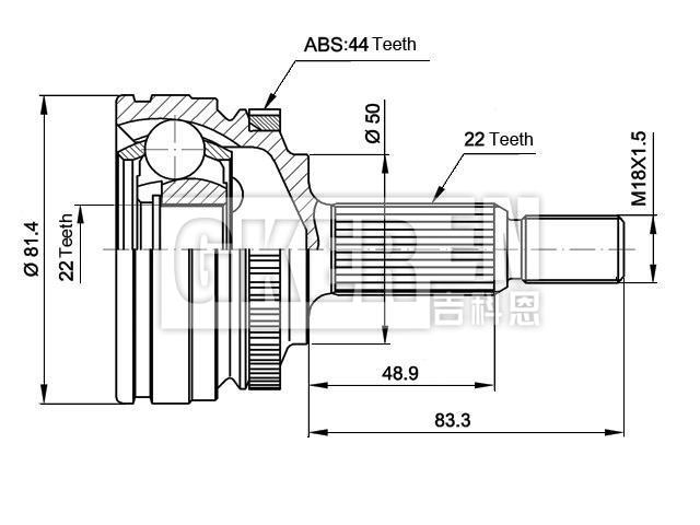 球笼修理包 CV Joint Kit:34331017
