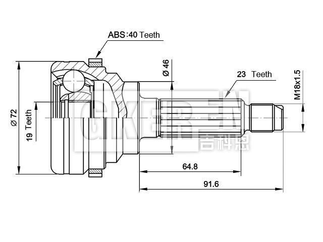 球笼修理包 CV Joint Kit:93741015
