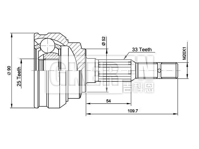 球笼修理包 CV Joint Kit:374003