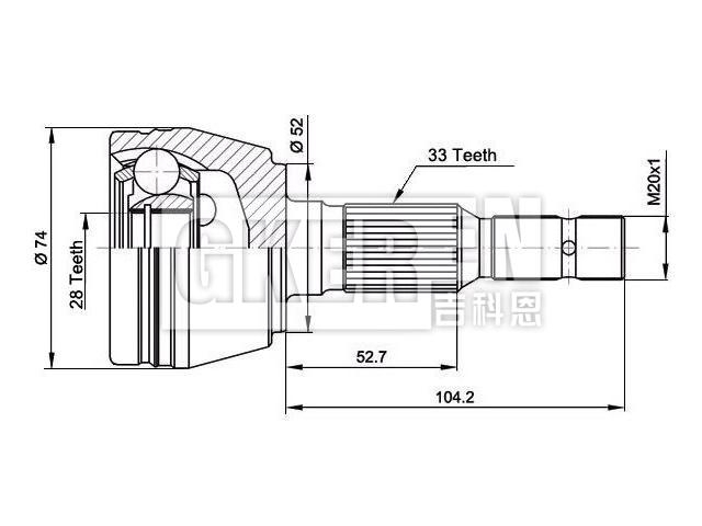 球笼修理包 CV Joint Kit:26060700