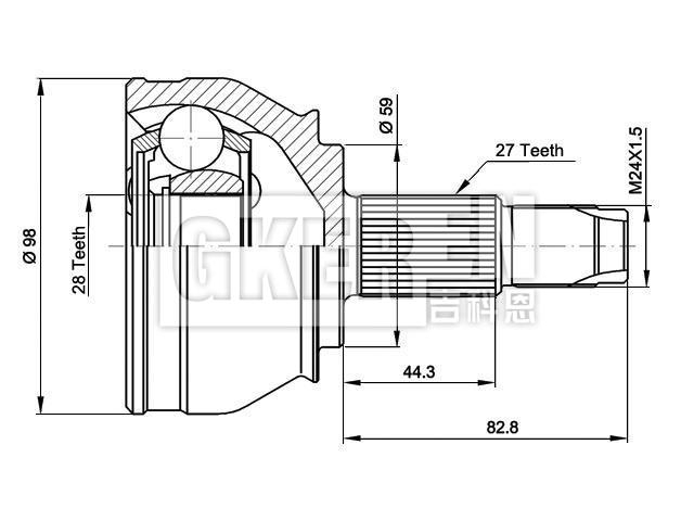 球笼修理包 CV Joint Kit:46307299