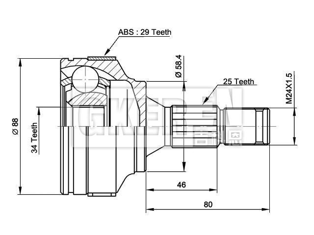 球笼修理包 CV Joint Kit:3272.Y3