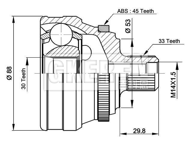 球笼修理包 CV Joint Kit:8A0 407 305G
