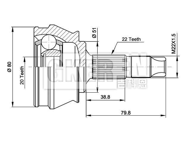 球笼修理包 CV Joint Kit:46307394