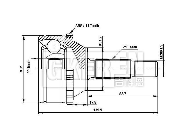 球笼修理包 CV Joint Kit:77 01 352 415