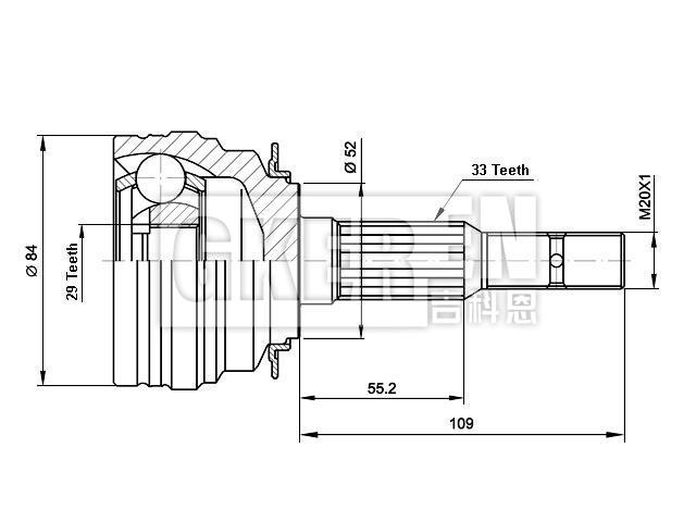 球笼修理包 CV Joint Kit:96243573