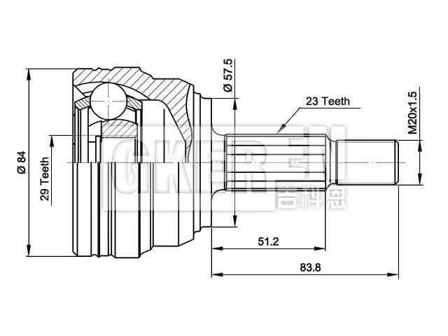 球笼修理包 CV Joint Kit:77 01 351 130