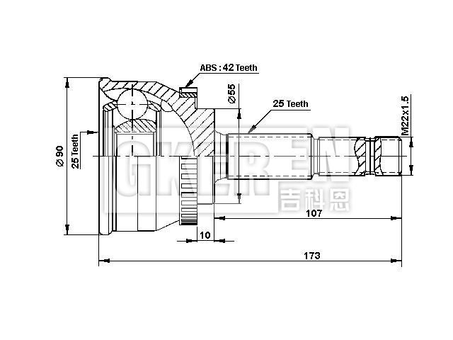 球笼修理包 CV Joint Kit:39100-64Y10