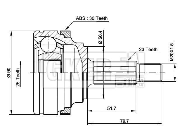 球笼修理包 CV Joint Kit:77 01 351 948