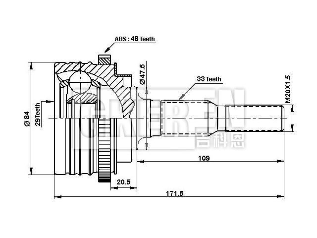 球笼修理包 CV Joint Kit:7832259
