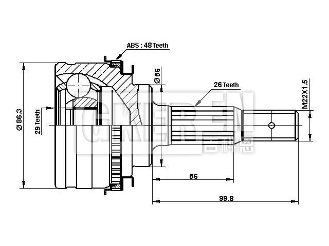 球笼修理包 CV Joint Kit:43410-02040