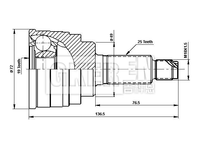 球笼修理包 CV Joint Kit:44101-60GB0