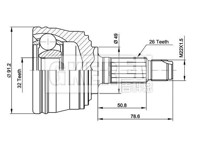 球笼修理包 CV Joint Kit:GCV1076