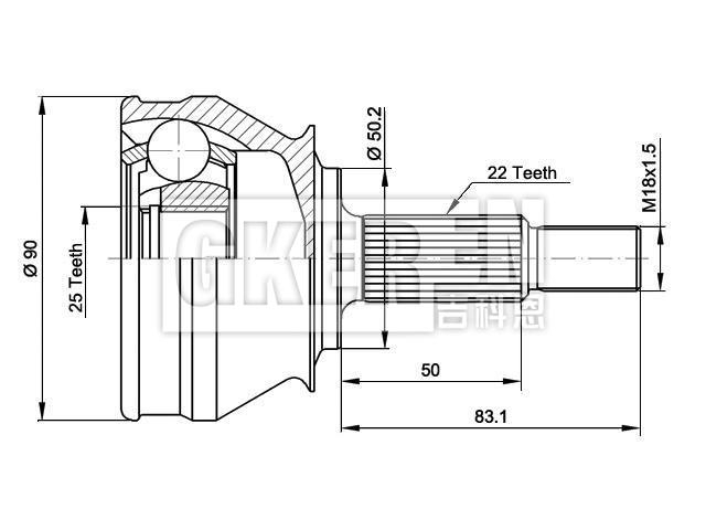 球笼修理包 CV Joint Kit:34303966