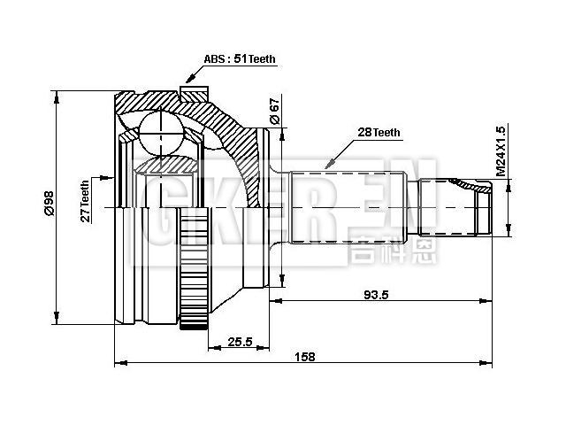 球笼修理包 CV Joint Kit:77 00 102 980