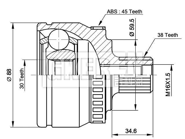 球笼修理包 CV Joint Kit:8D0 407 305H