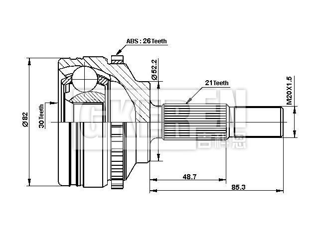 球笼修理包 CV Joint Kit:77 00 110 484