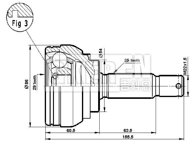 球笼修理包 CV Joint Kit:30871328