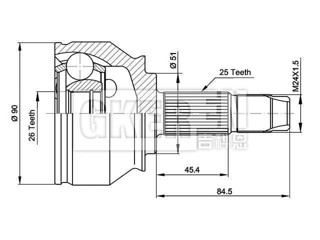 球笼修理包 CV Joint Kit:46307914
