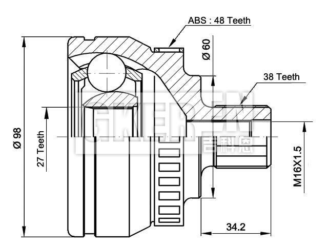 球笼修理包 CV Joint Kit:1007695