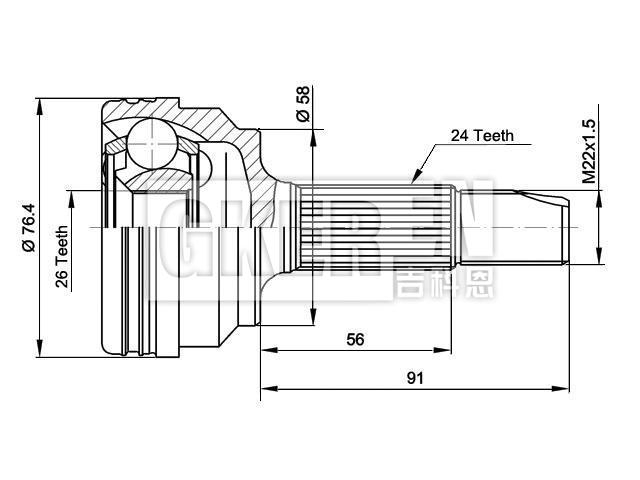 球笼修理包 CV Joint Kit:43470-59025