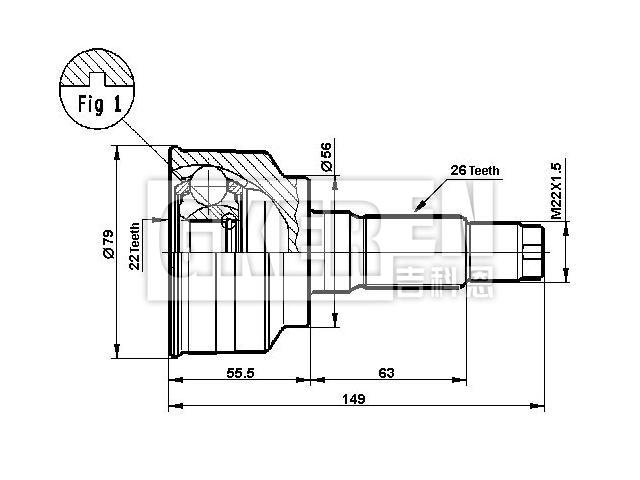 球笼修理包 CV Joint Kit:0K202-25-600