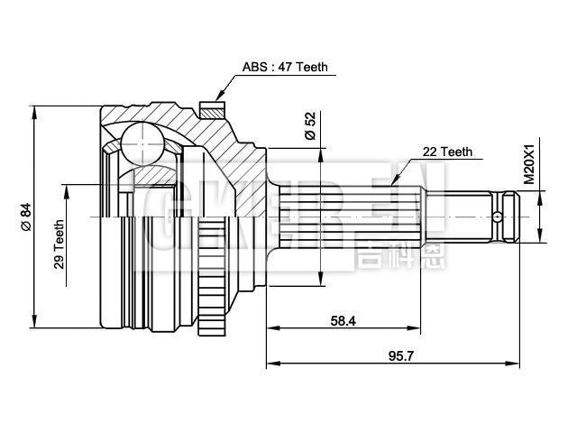球笼修理包 CV Joint Kit:96257803