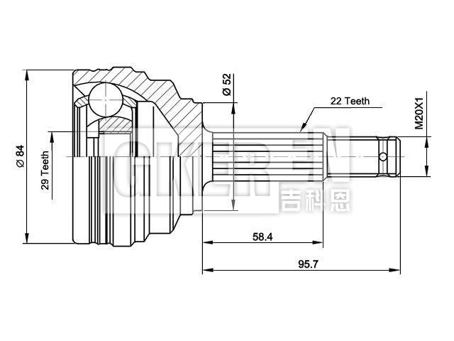 球笼修理包 CV Joint Kit:96257804