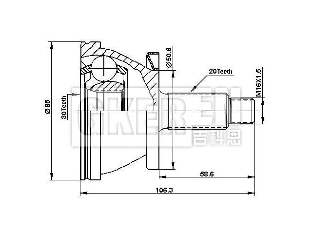 球笼修理包 CV Joint Kit:6Q0 498 099C
