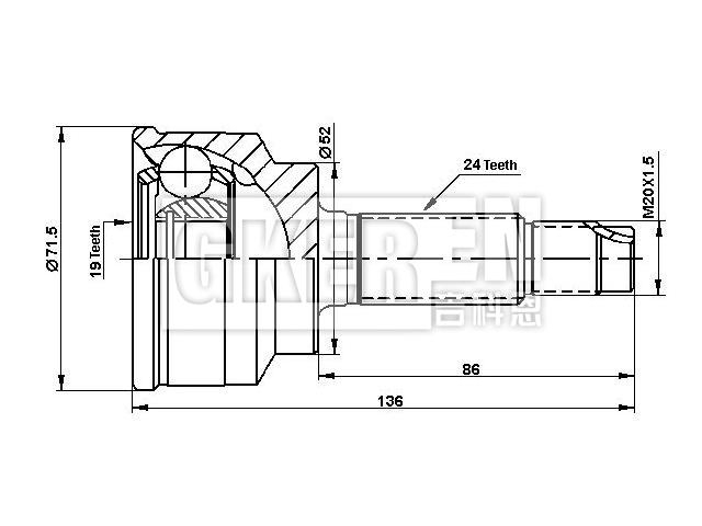 球笼修理包 CV Joint Kit:15-1405