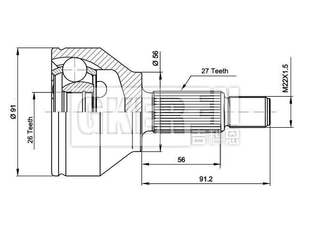球笼修理包 CV Joint Kit:4106372