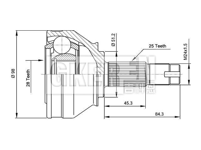 球笼修理包 CV Joint Kit:46307685
