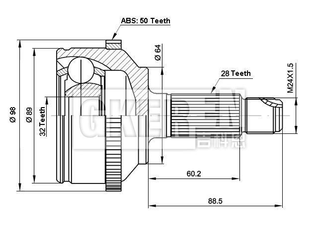球笼修理包 CV Joint Kit:44014-S1A-E01