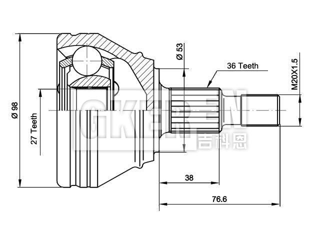 球笼修理包 CV Joint Kit:1J0498099EX
