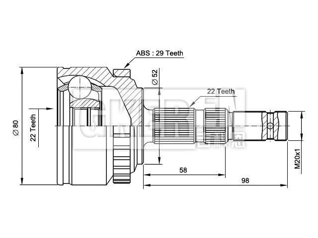 球笼修理包 CV Joint Kit:1603251