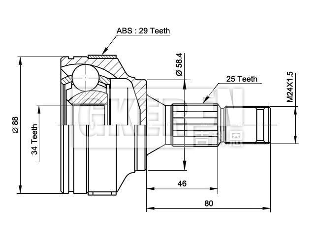 球笼修理包 CV Joint Kit:3272.FP