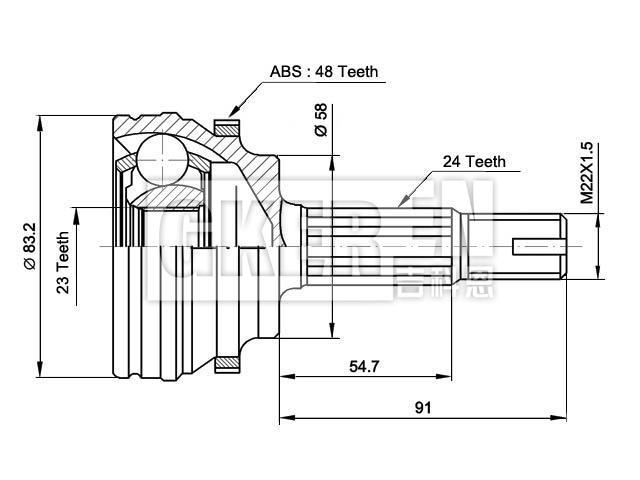 球笼修理包 CV Joint Kit:43420-52070