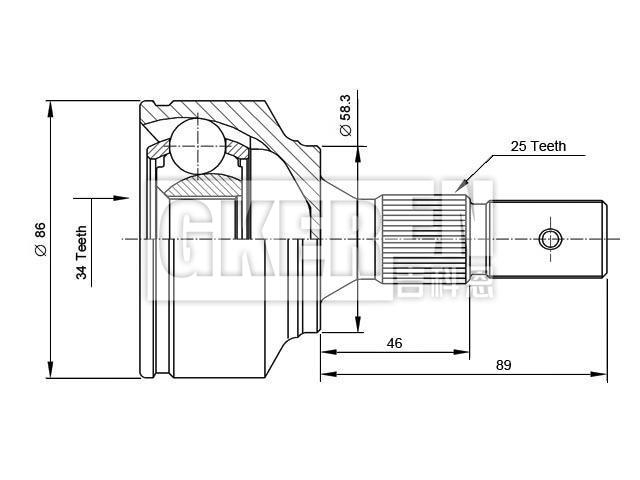 球笼修理包 CV Joint Kit:3272.1X