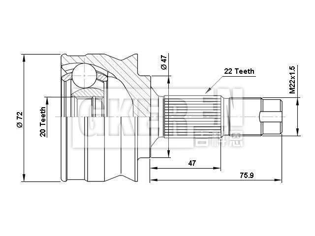 球笼修理包 CV Joint Kit:46308000
