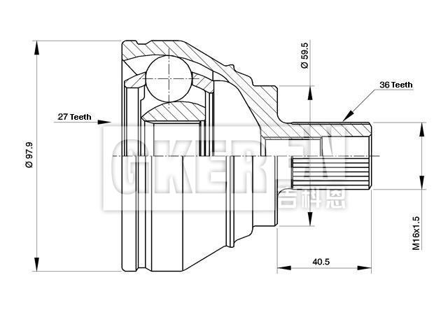 球笼修理包 CV Joint Kit:1K0 407 311J