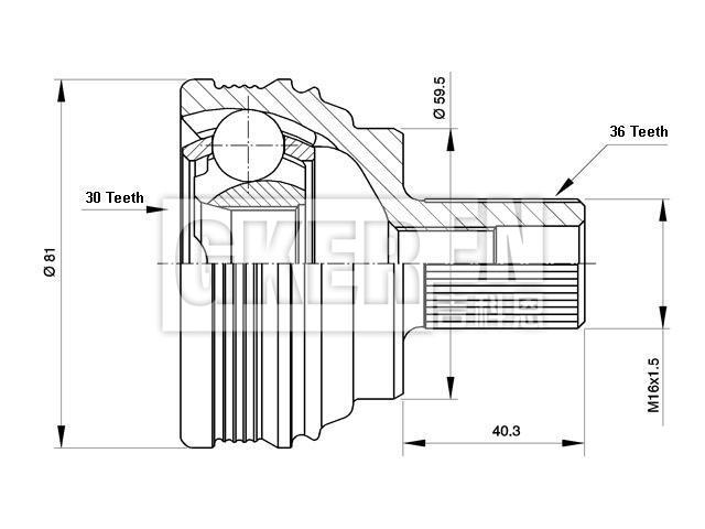 球笼修理包 CV Joint Kit:1K0 407 311 F
