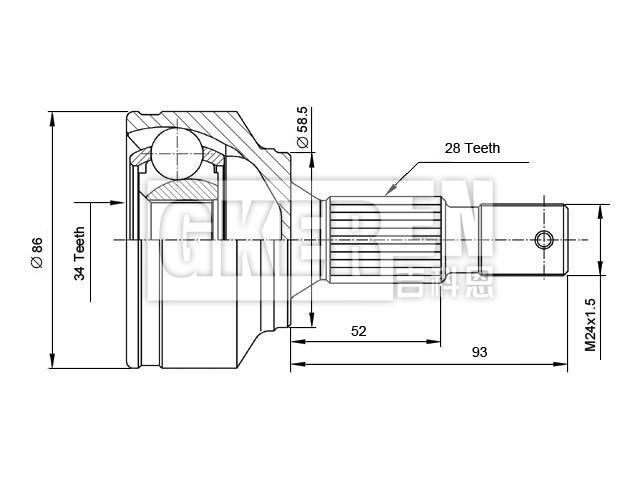 球笼修理包 CV Joint Kit:3272.GE