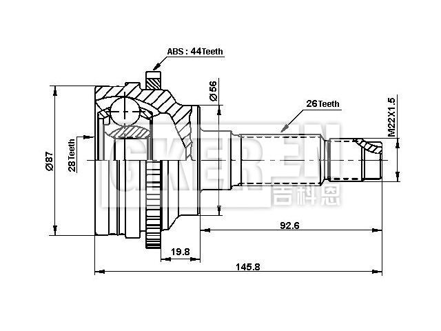 球笼修理包 CV Joint Kit:FA58-22-510B