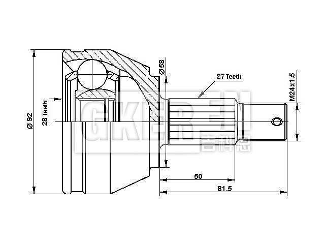 球笼修理包 CV Joint Kit:9645248980