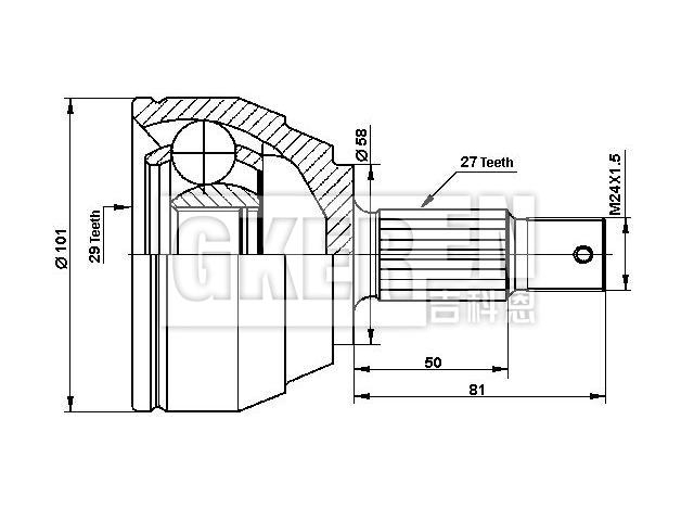 球笼修理包 CV Joint Kit:1485695080